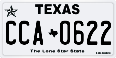 TX license plate CCA0622