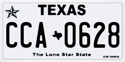 TX license plate CCA0628