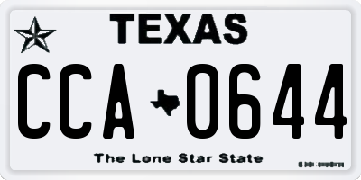 TX license plate CCA0644