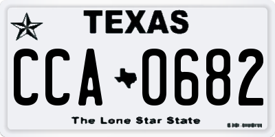 TX license plate CCA0682