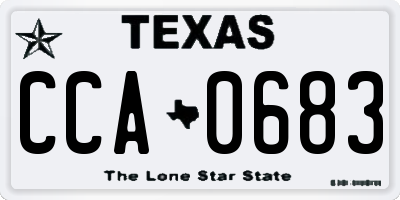 TX license plate CCA0683