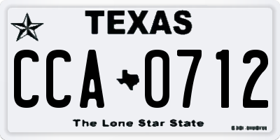 TX license plate CCA0712