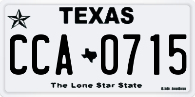 TX license plate CCA0715