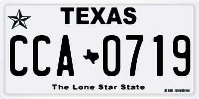 TX license plate CCA0719