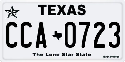 TX license plate CCA0723