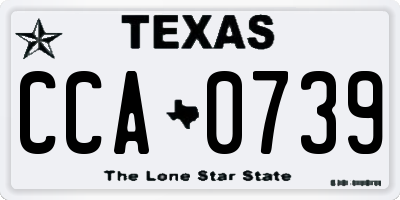TX license plate CCA0739