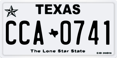 TX license plate CCA0741