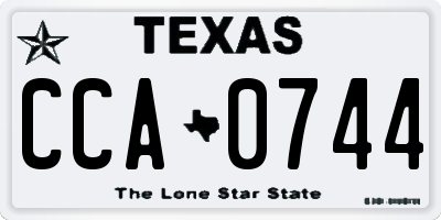 TX license plate CCA0744