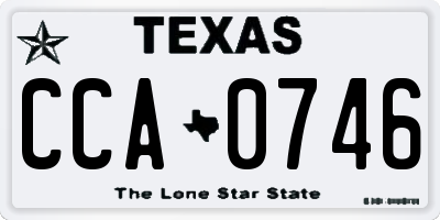 TX license plate CCA0746