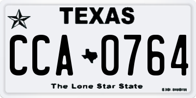 TX license plate CCA0764