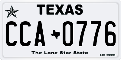 TX license plate CCA0776