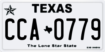 TX license plate CCA0779