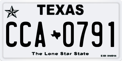 TX license plate CCA0791