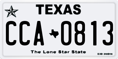 TX license plate CCA0813