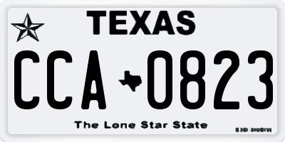 TX license plate CCA0823