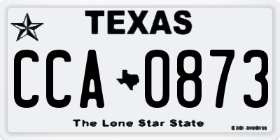 TX license plate CCA0873