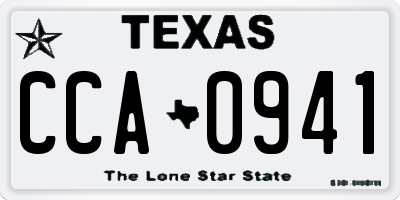 TX license plate CCA0941