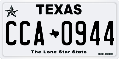 TX license plate CCA0944