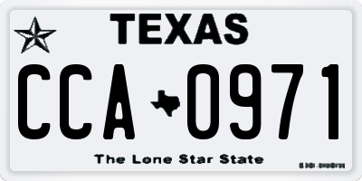 TX license plate CCA0971