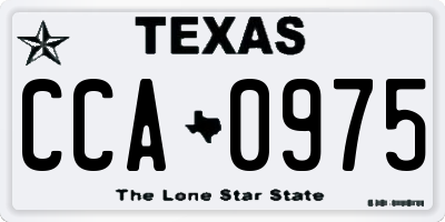 TX license plate CCA0975