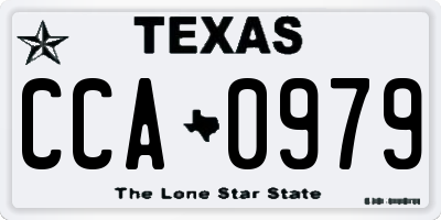 TX license plate CCA0979