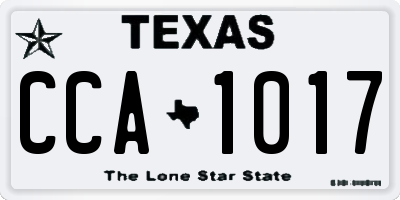 TX license plate CCA1017