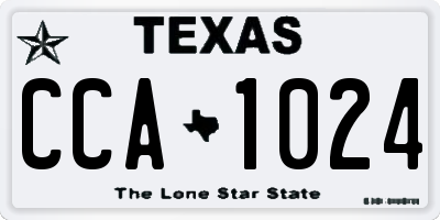 TX license plate CCA1024