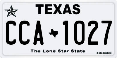 TX license plate CCA1027