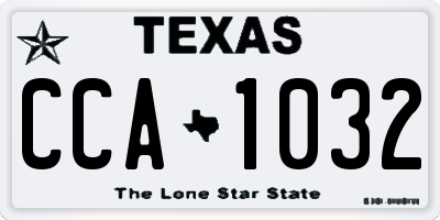 TX license plate CCA1032
