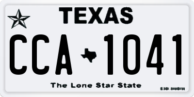 TX license plate CCA1041