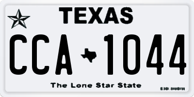 TX license plate CCA1044