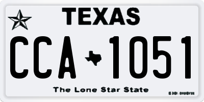 TX license plate CCA1051
