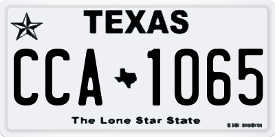 TX license plate CCA1065