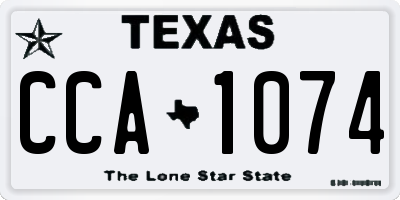 TX license plate CCA1074