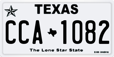TX license plate CCA1082