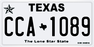 TX license plate CCA1089