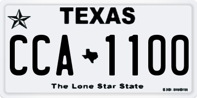 TX license plate CCA1100