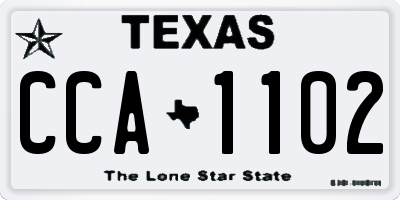 TX license plate CCA1102