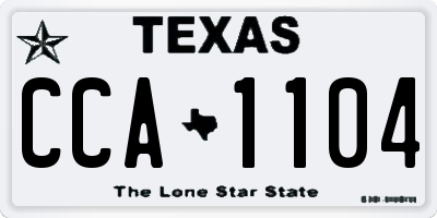 TX license plate CCA1104