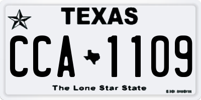 TX license plate CCA1109