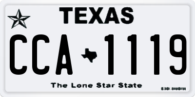 TX license plate CCA1119