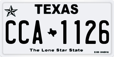 TX license plate CCA1126
