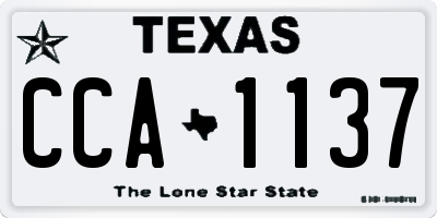 TX license plate CCA1137
