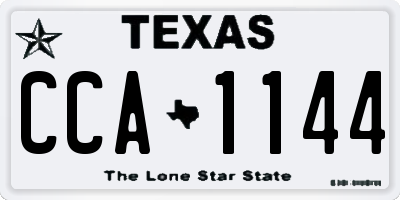 TX license plate CCA1144