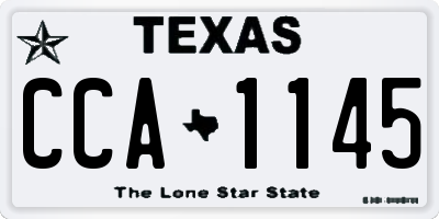 TX license plate CCA1145