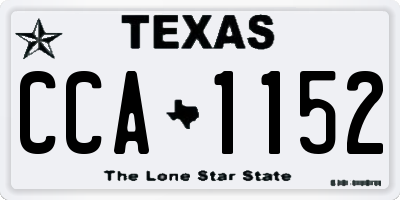 TX license plate CCA1152
