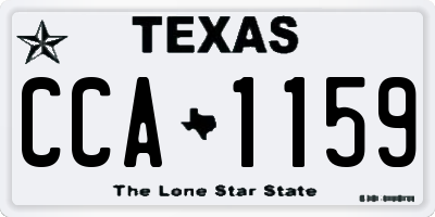 TX license plate CCA1159