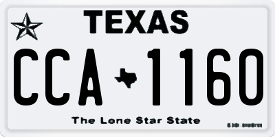 TX license plate CCA1160