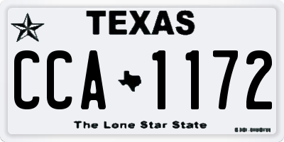 TX license plate CCA1172