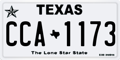 TX license plate CCA1173